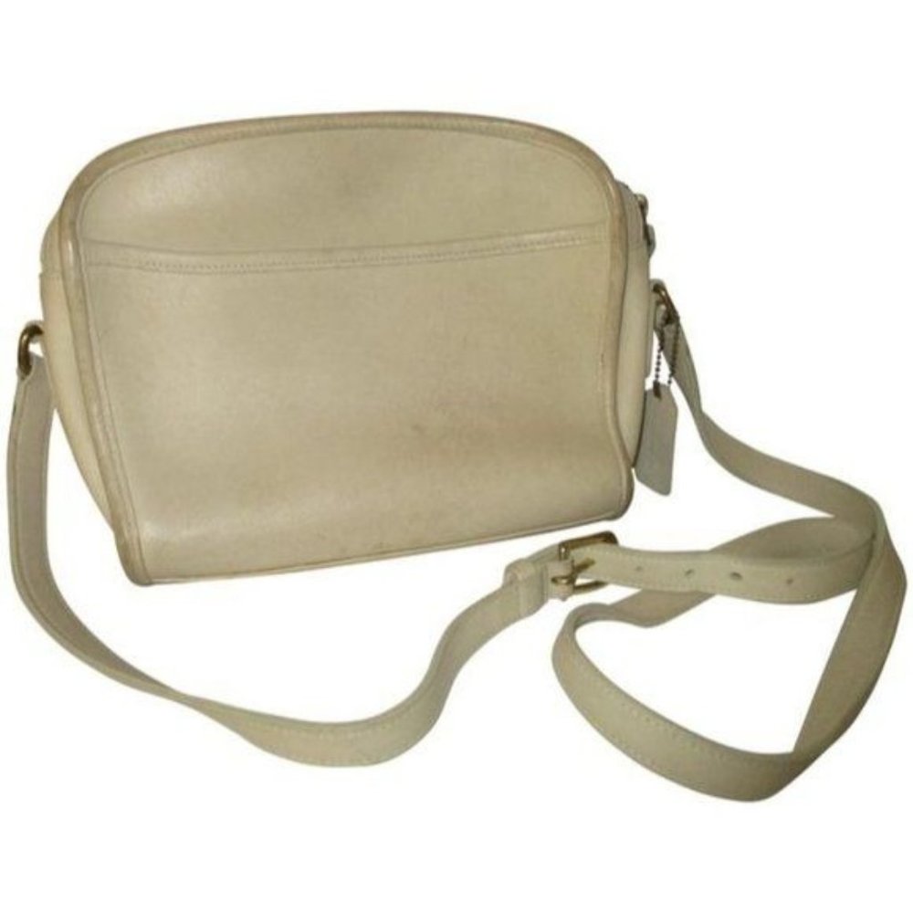 Coach Vintage Beige Leather Shoulder Cross Body Bag